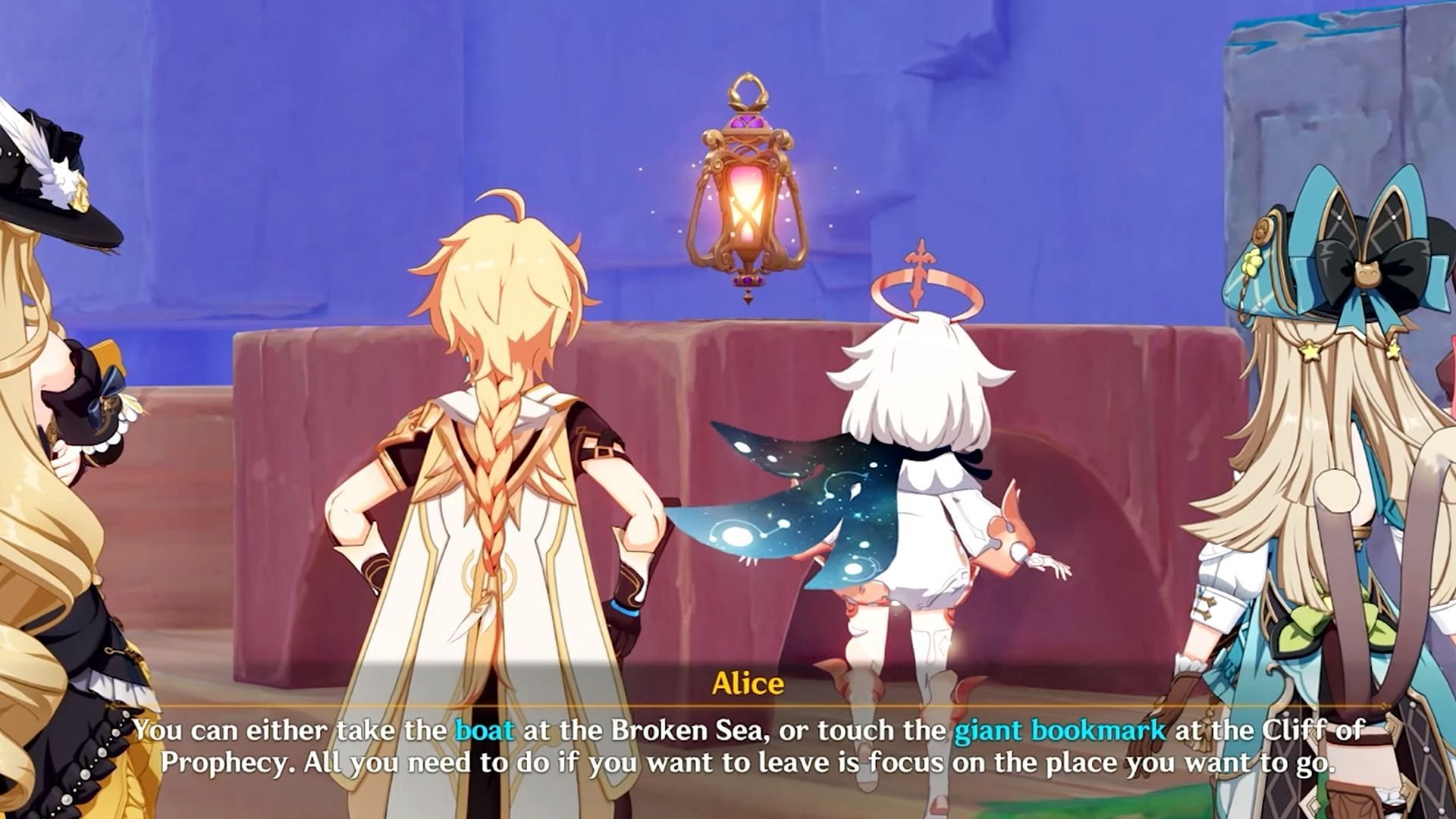 Alice explains the two ways to leave Simulanka (Image via HoYoverse)