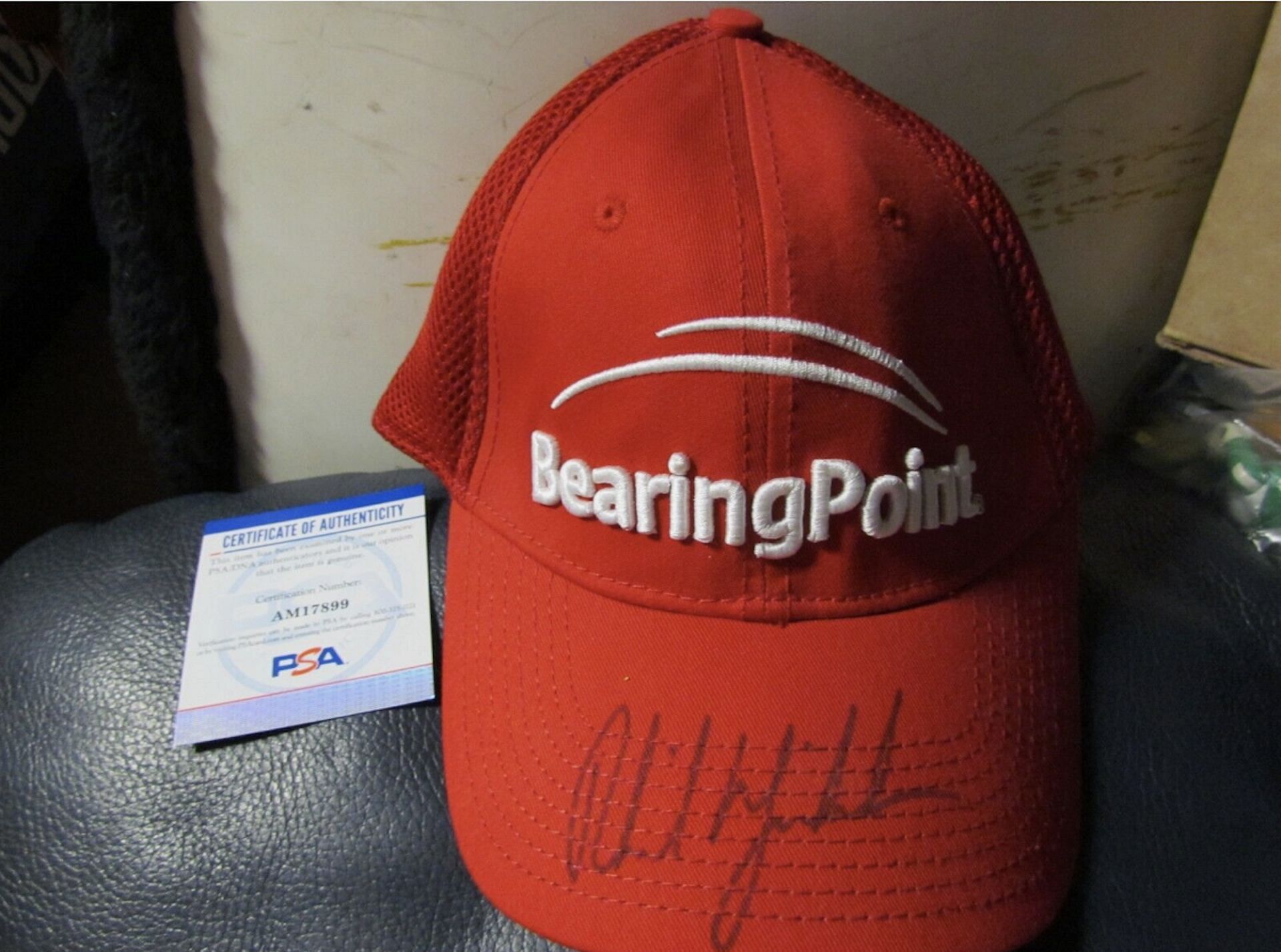 Phil Mickelson Autographed Bearing Point hat (Image via ebay.com)