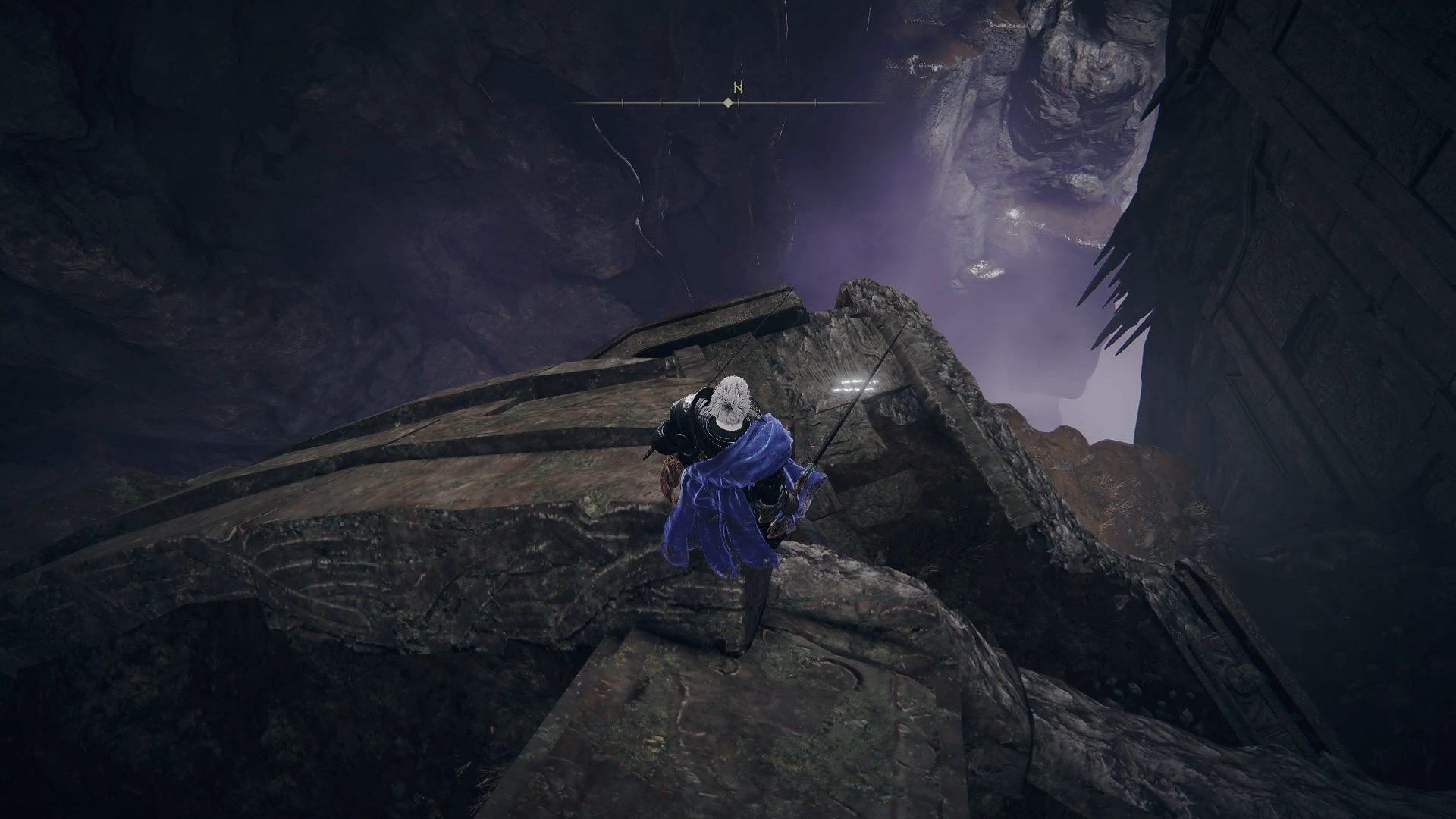 Go down using the platforms on the northwest to find the Velvet Sword of St. Trina (Image via FromSoftware)