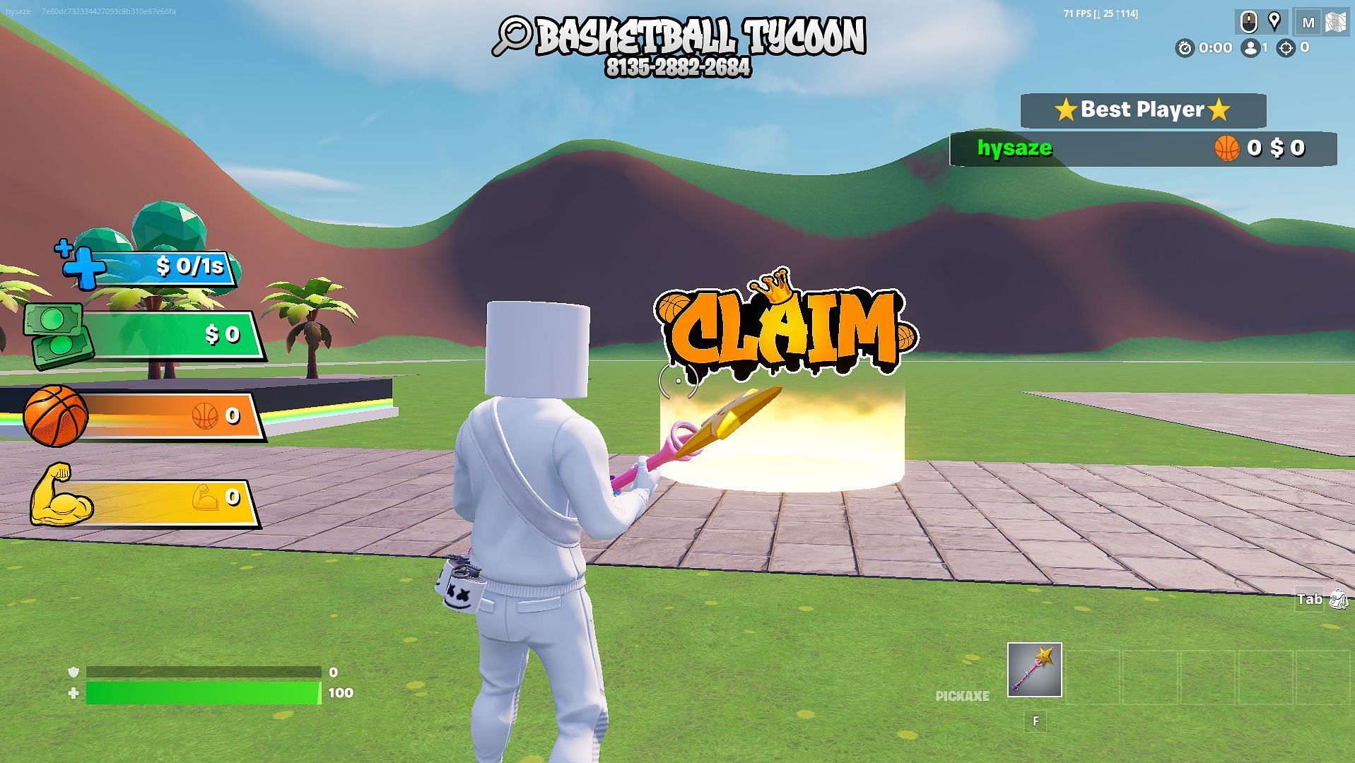 Fortnite Basketball Tycoon in-game (Image via Epic Games)