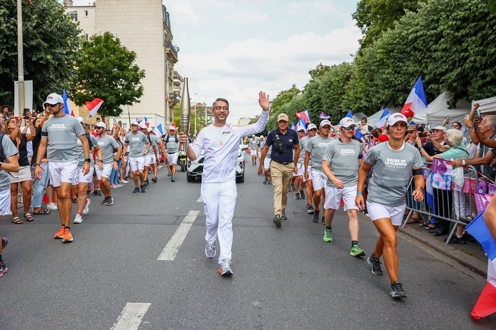 Abhinav Bindra carrying the Olympic Flame (Image by Abhinav Bindra/X)