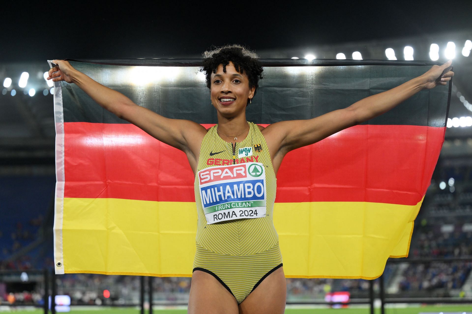 Malaika Mihambo at the European Athletics Championships - Rome 2024 (Photo by David Ramos/Getty Images)