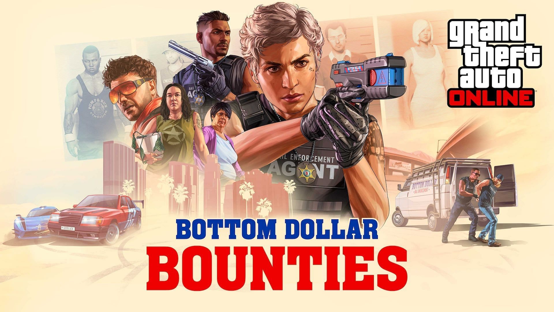 The official cover image of the Bottom Dollar Bounties DLC (Image via Rockstar Games)