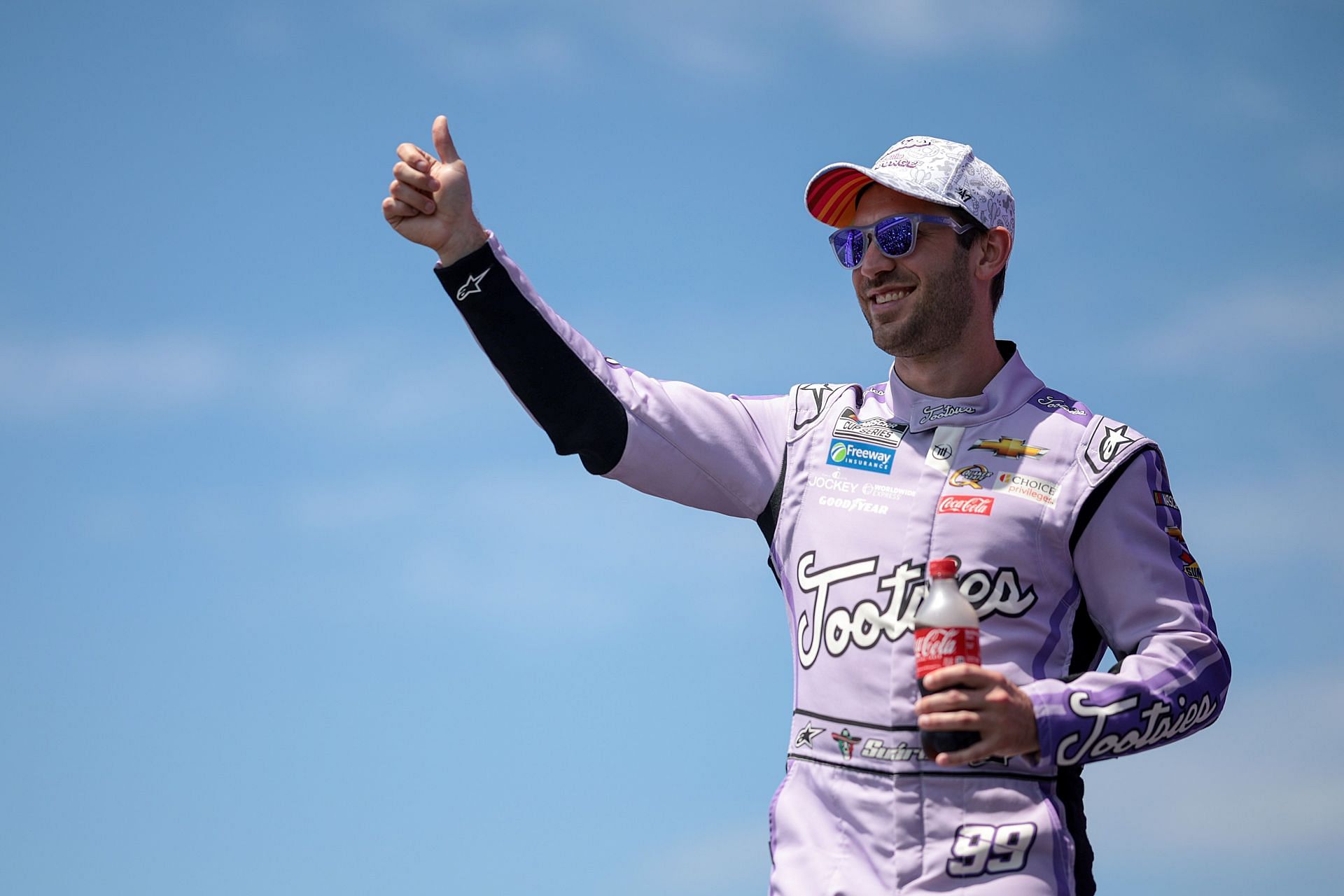 Daniel Suarez, driver of the #99 Tootsies Orchid Lounge Chevrolet