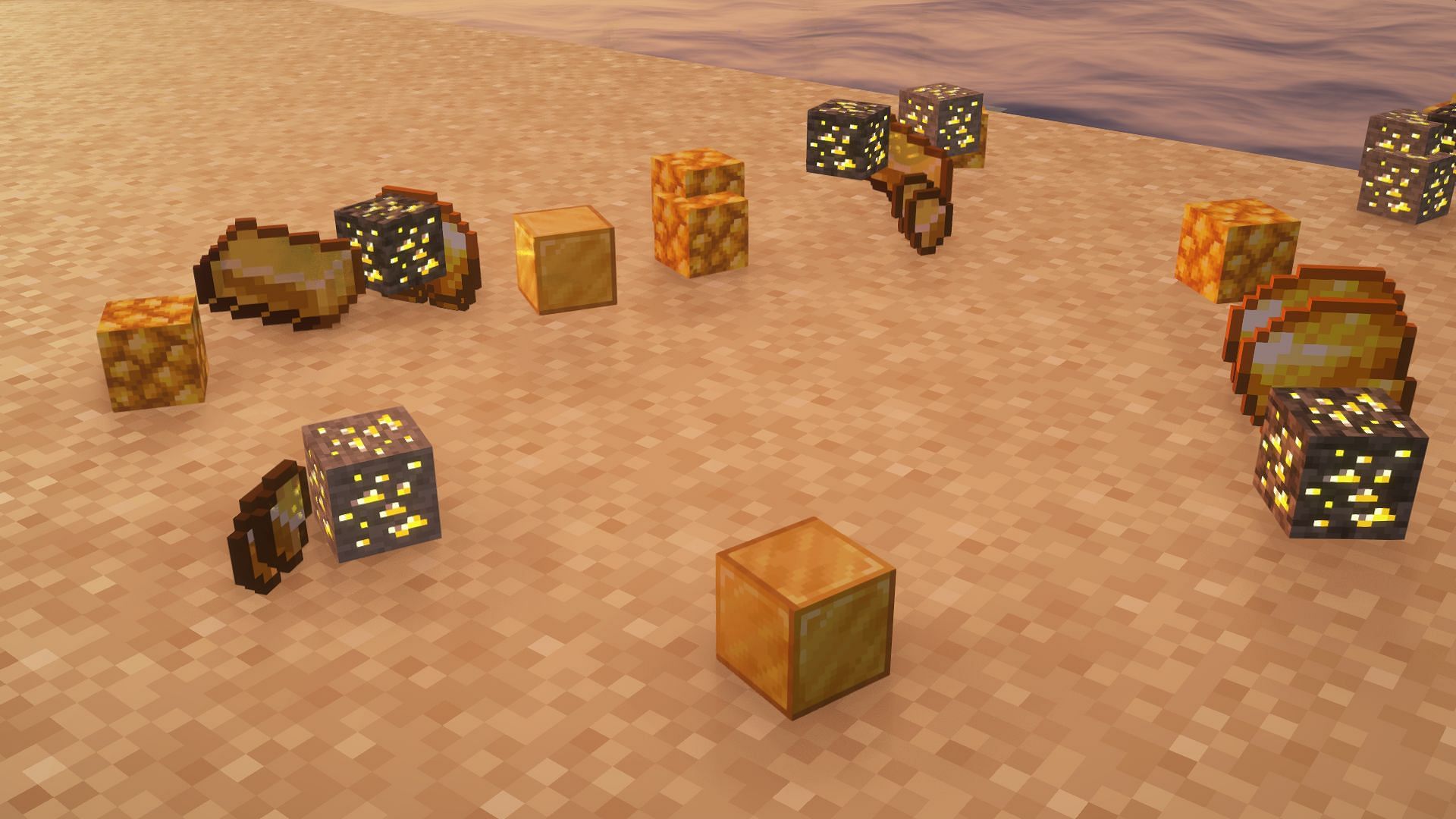 Knowing how to get Minecraft gold is useful for survival (Image via Mojang)