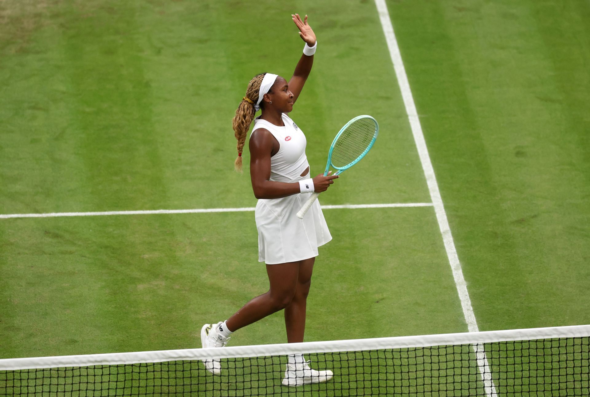 Coco Gauff at the 2024 Wimbledon. (Photo: Getty)