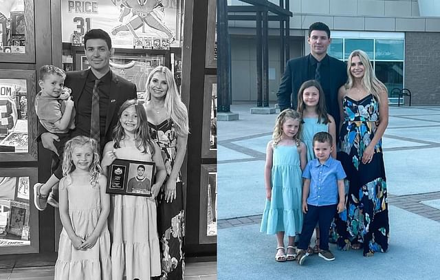 Carey Price with wife Angela and three kids at B.C. Hockey Hall of Fame (Credit: Angela Price IG))