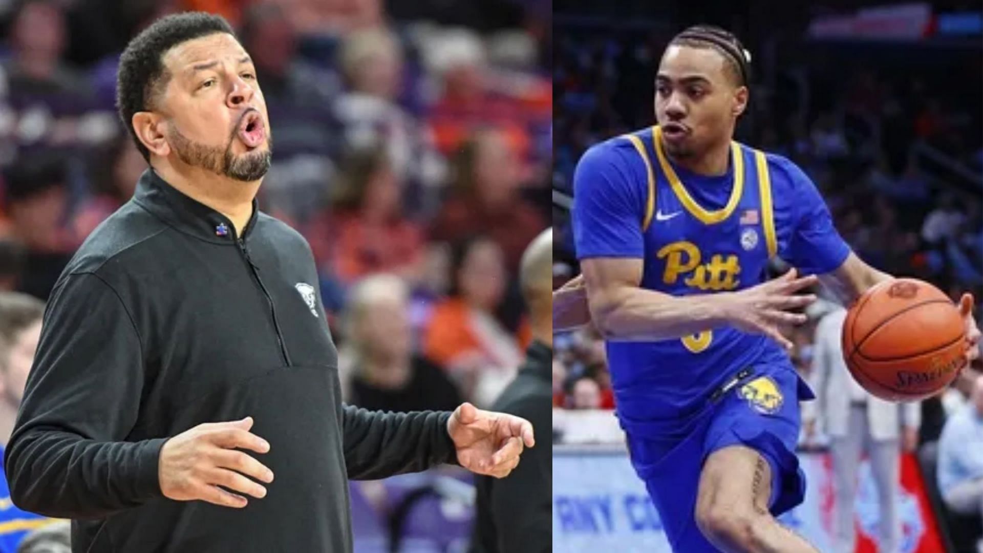 Pittsburgh coach Jeff Capel (left) will try to lead the Panthers get back into the 2025 NCAA Tournament with Ishmael Leggett (right) leading the charge (Image Source: IMAGN). 