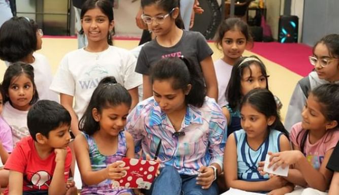 Dipa Karmakar inspires young athletes at Leap Gymnastics in Mumbai