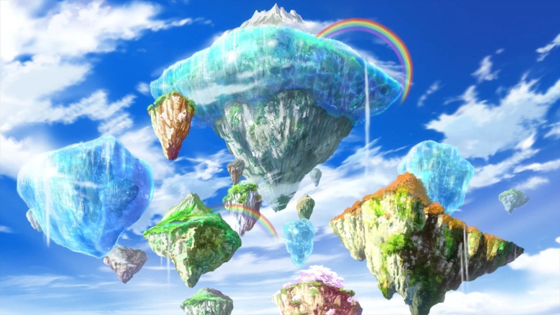 The floating islands of Merveille (Image via Toei Animation)