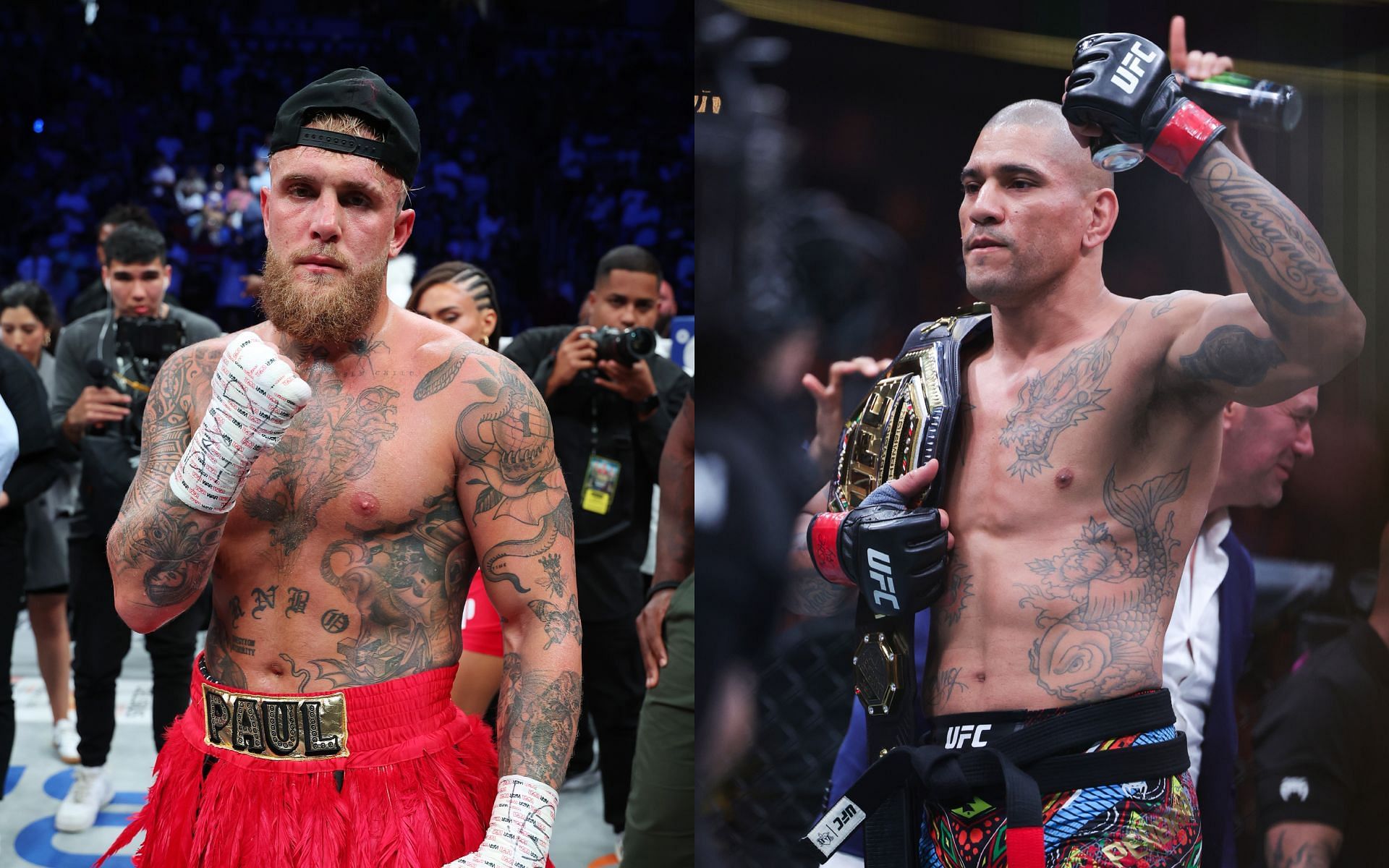 Ex-UFC champ on potential Jake Paul (left) vs. Alex Pereira (right) fight. [Image courtesy: Getty Images] 