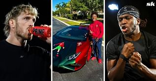 “Speed is next level”, “Nah he’s actually nuts” - Logan Paul, KSI react as IShowSpeed performs Cristiano Ronaldo’s Siuuuu after jumping over car