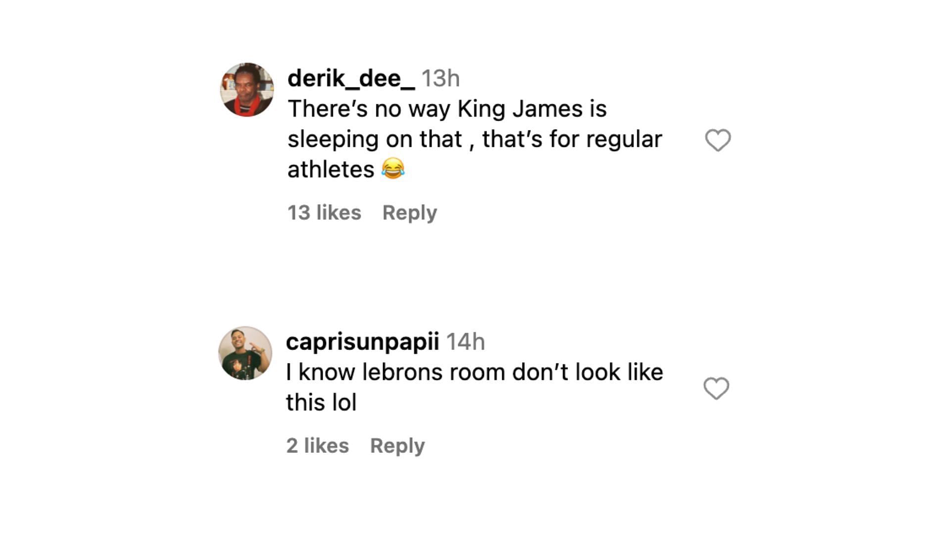 Hoops fans react on Instagram to James having to sleep on Olympic beds