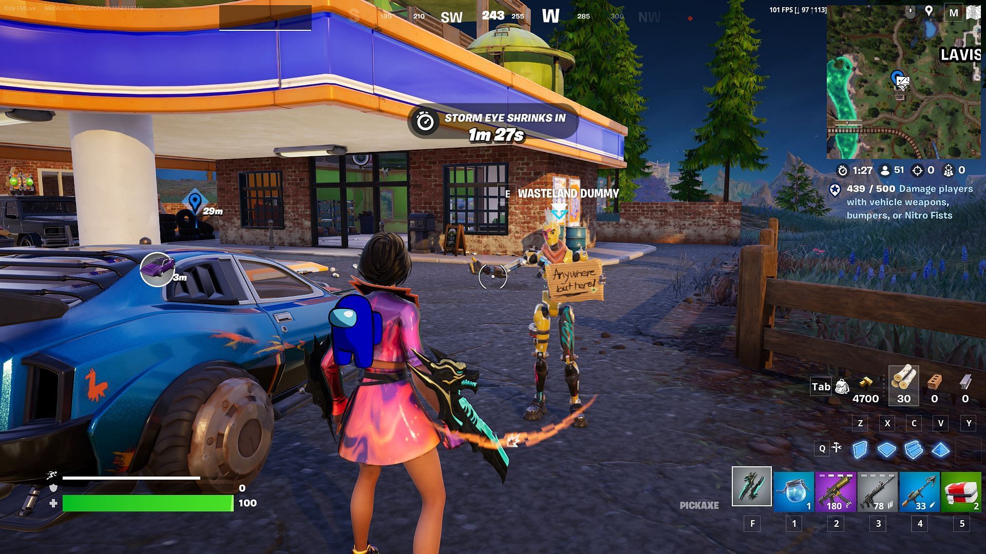 Nisha and Wasteland Dummy NPCs in Fortnite are located very close to each other (Image via Epic Games)