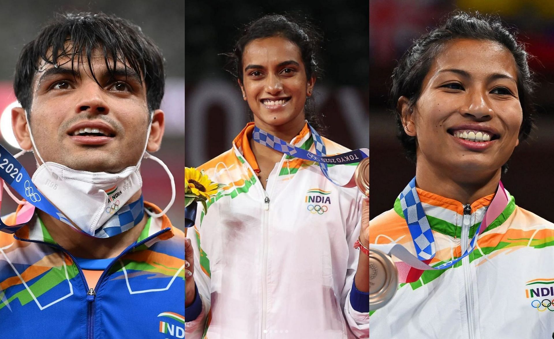 Indian athletes won seven medals at Tokyo 2020. (Credit: Getty Images and PV Sindhu/Instagram)