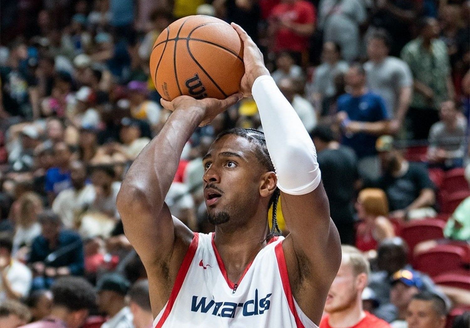 Fans impressed after No.2 pick Alex Sarr blocks 3 shots in 23 seconds. (Photo from Washington Wizards X page)