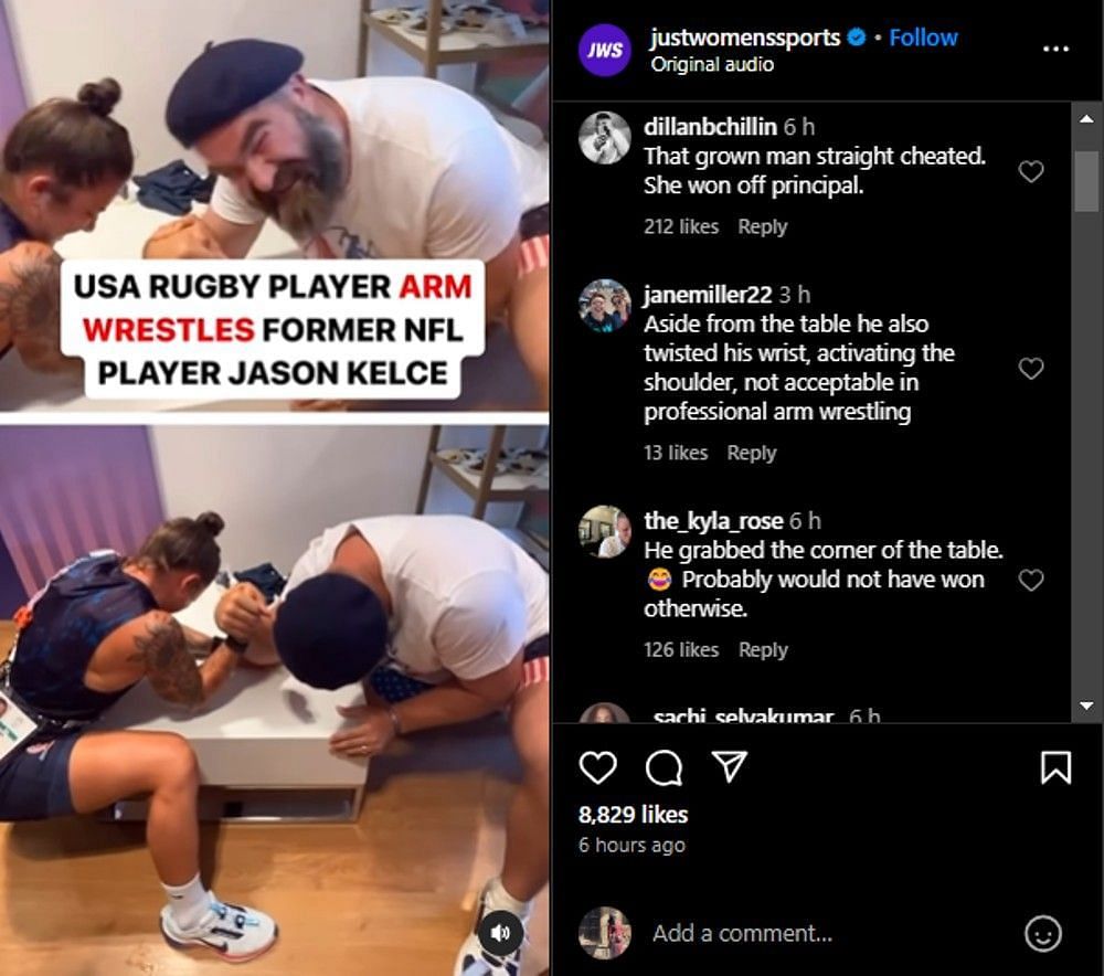 Comments on Just Women&#039;s Sports&#039; Instagram reel (@justwomenssports)