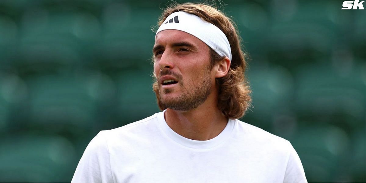 Stefanos Tsitsipas pictured at the 2024 Wimbledon Championships (Image Source: Getty)