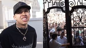 Kick streamer Westcol attracts hundreds of fans while visiting Madrid, Spain