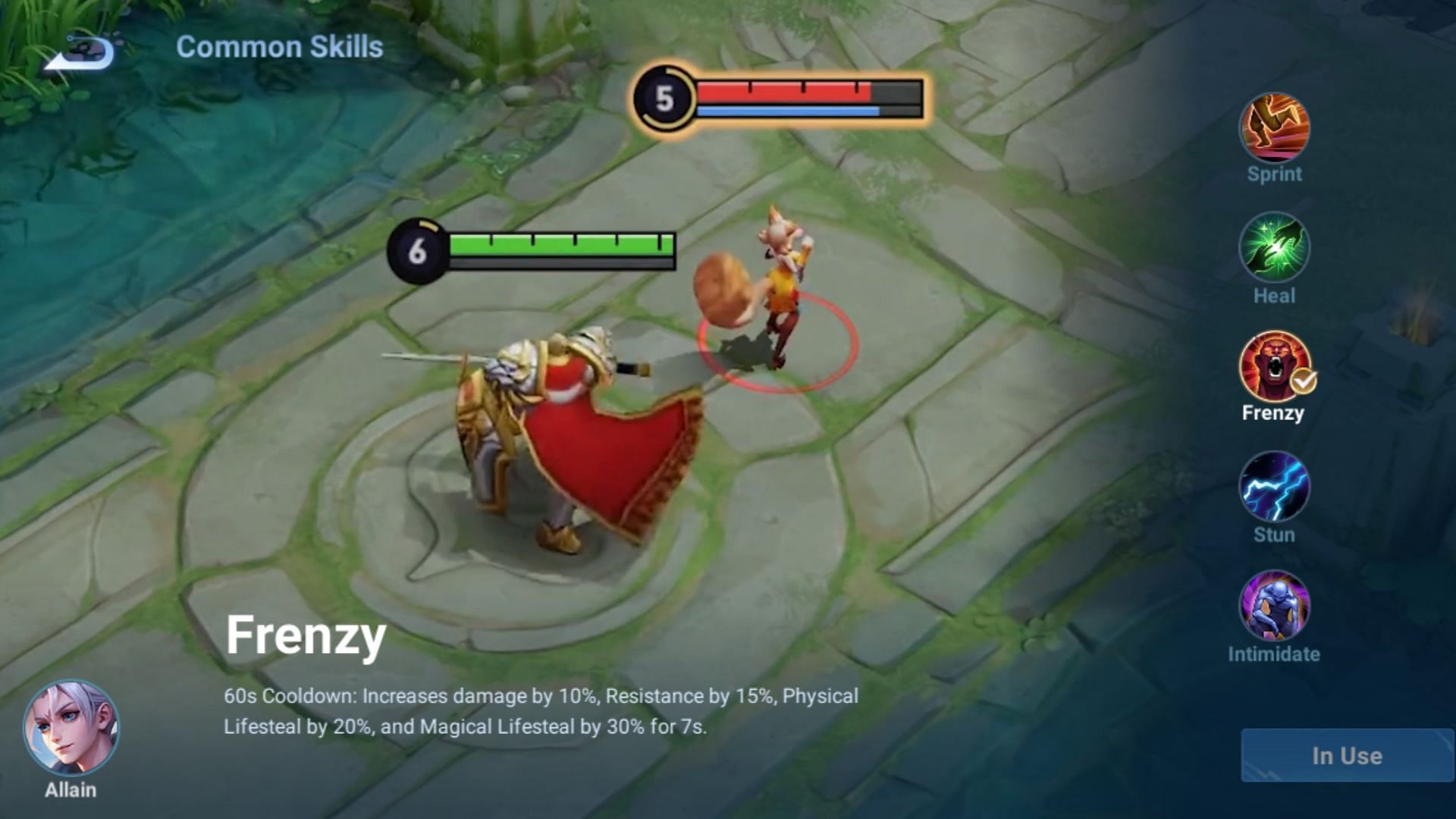 Frenzy is one of the best spells for Allain. (Image via Level Infinite)