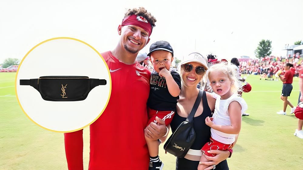 Brittany Mahomes sports $1,190 YSL sling during special visit to Patrick Mahomes at Chiefs Training Camp (Image Source: Brittany/Instagram) 