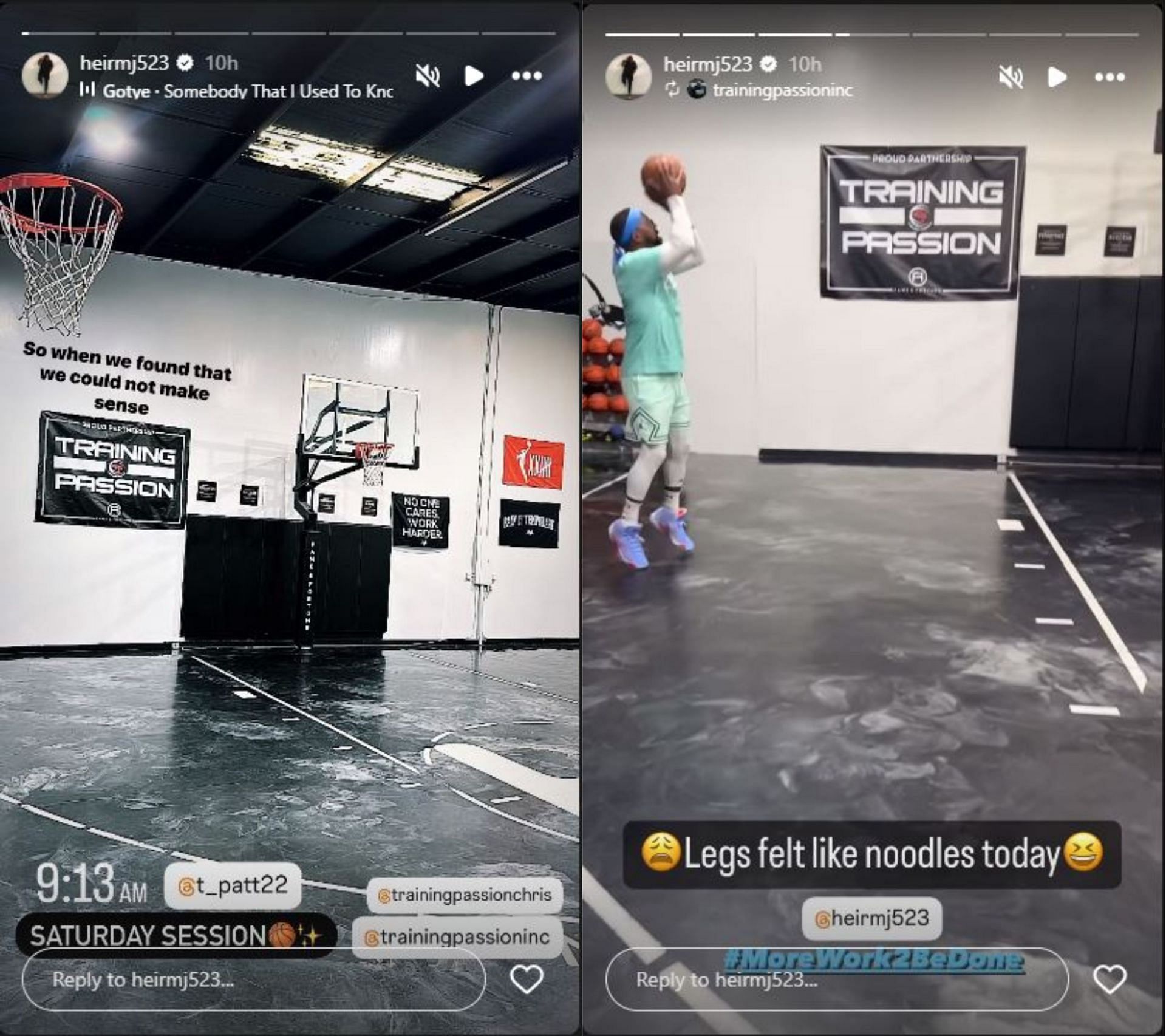 Marcus Jordan hooping after playing golf. (Photo: Screengrabbed from Marcus&#039; Instagram stories.)