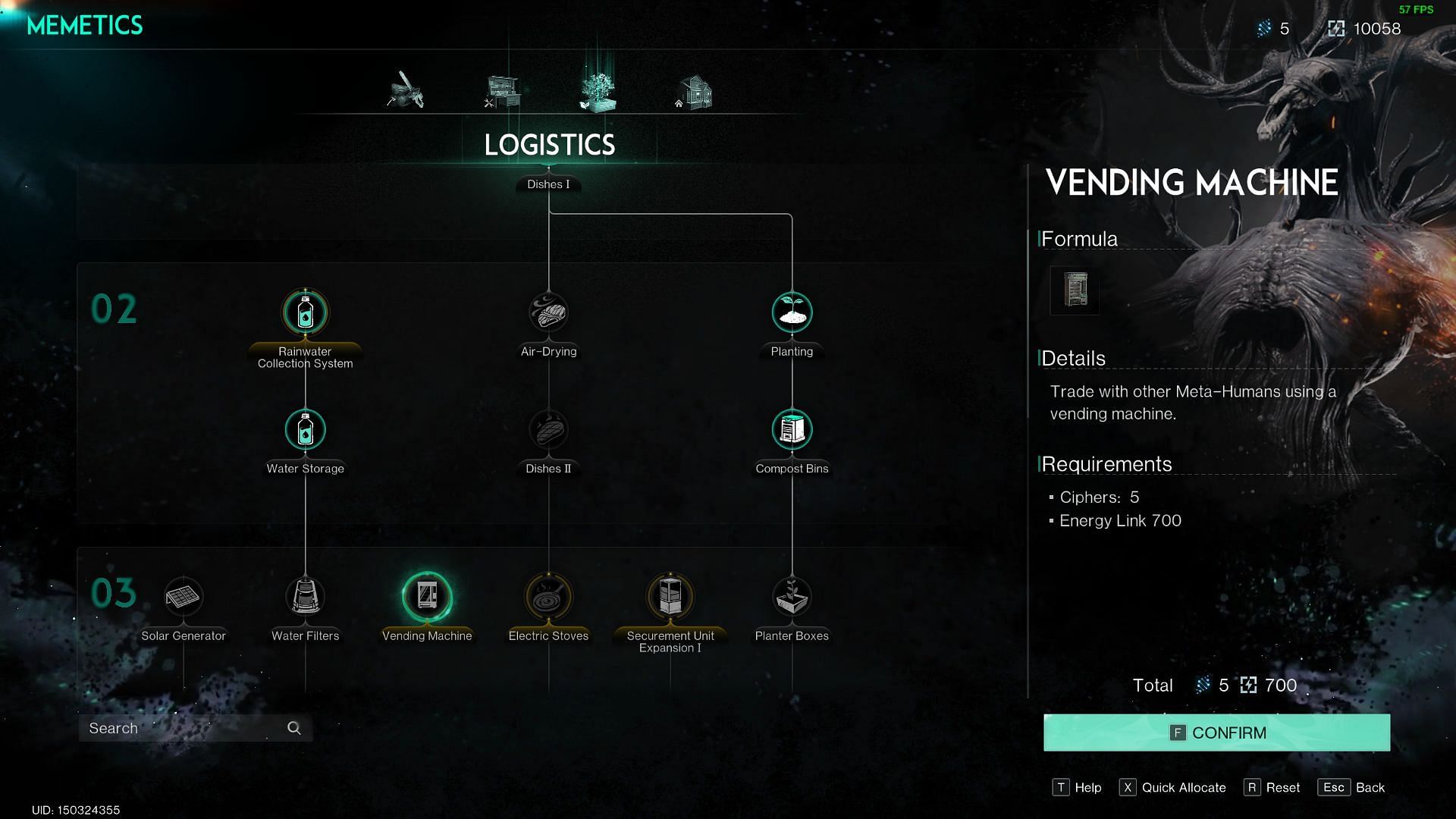 The Vending Machine is unlocked from the Memetics tree (Image via NetEase)