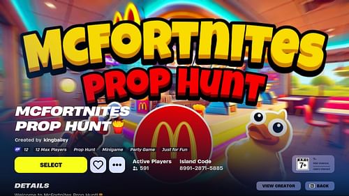 Navigating Fortnite McFortnites Prop Hunt (Image via Epic Games)