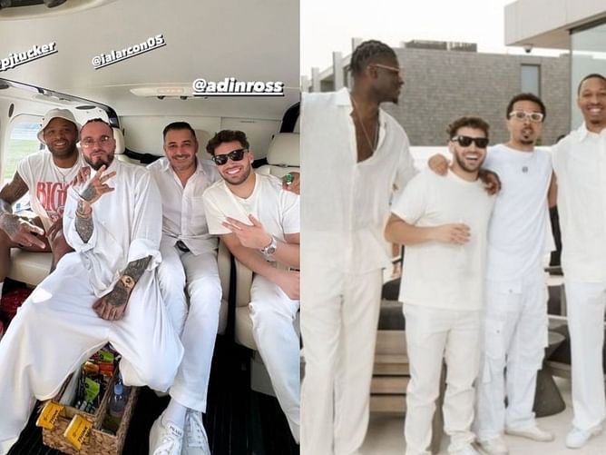 In Photos: Adin Ross seen at Michael Rubin’s All White Party amid his hiatus from streaming