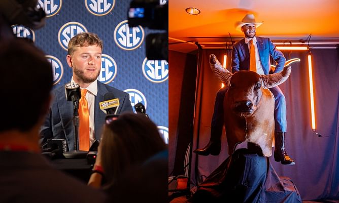 "We're all fired up for it": Quinn Ewers hypes up Texas A&M rivalry with his dad's words during SEC Media Days