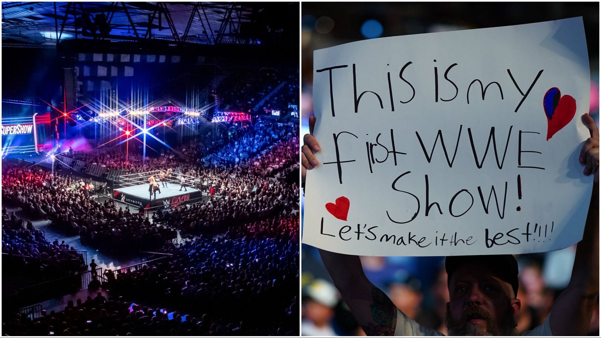 WWE fans attend Supershow live event, WWE fan attends his first show