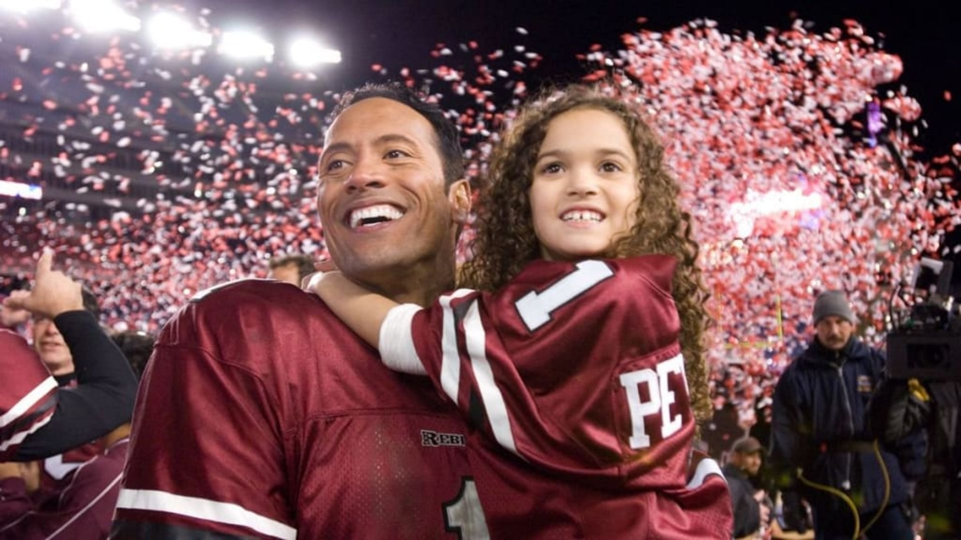 Dwayne Johnson and Madison Pettis (Image via Disney+ Hotstar)