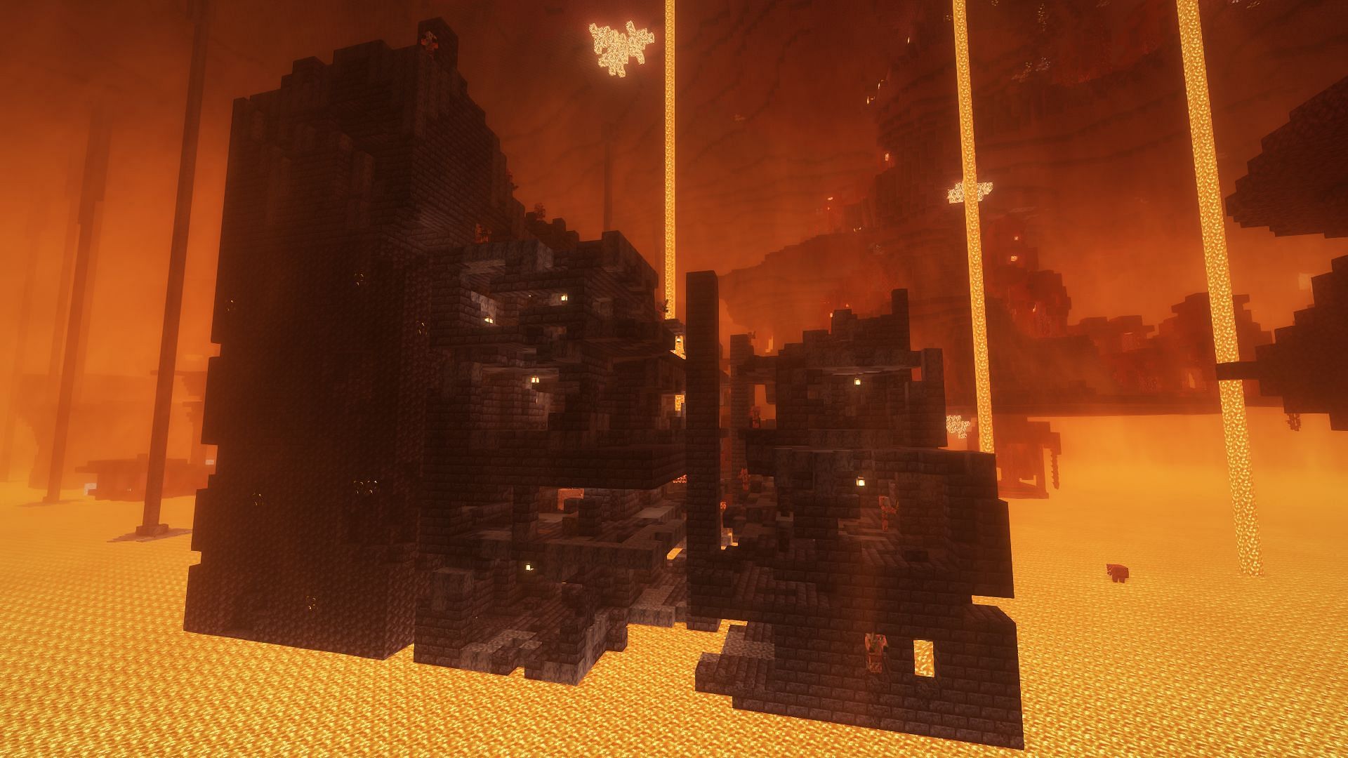 Finding a bastion remnant is often the hardest part of looting one (Image via Mojang)