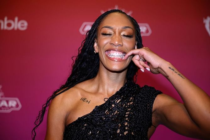 In Photos: WNBA All-Star Game's iconic looks from A'ja Wilson's basketball net outfit and Kelsey Plum's kitten heel & more