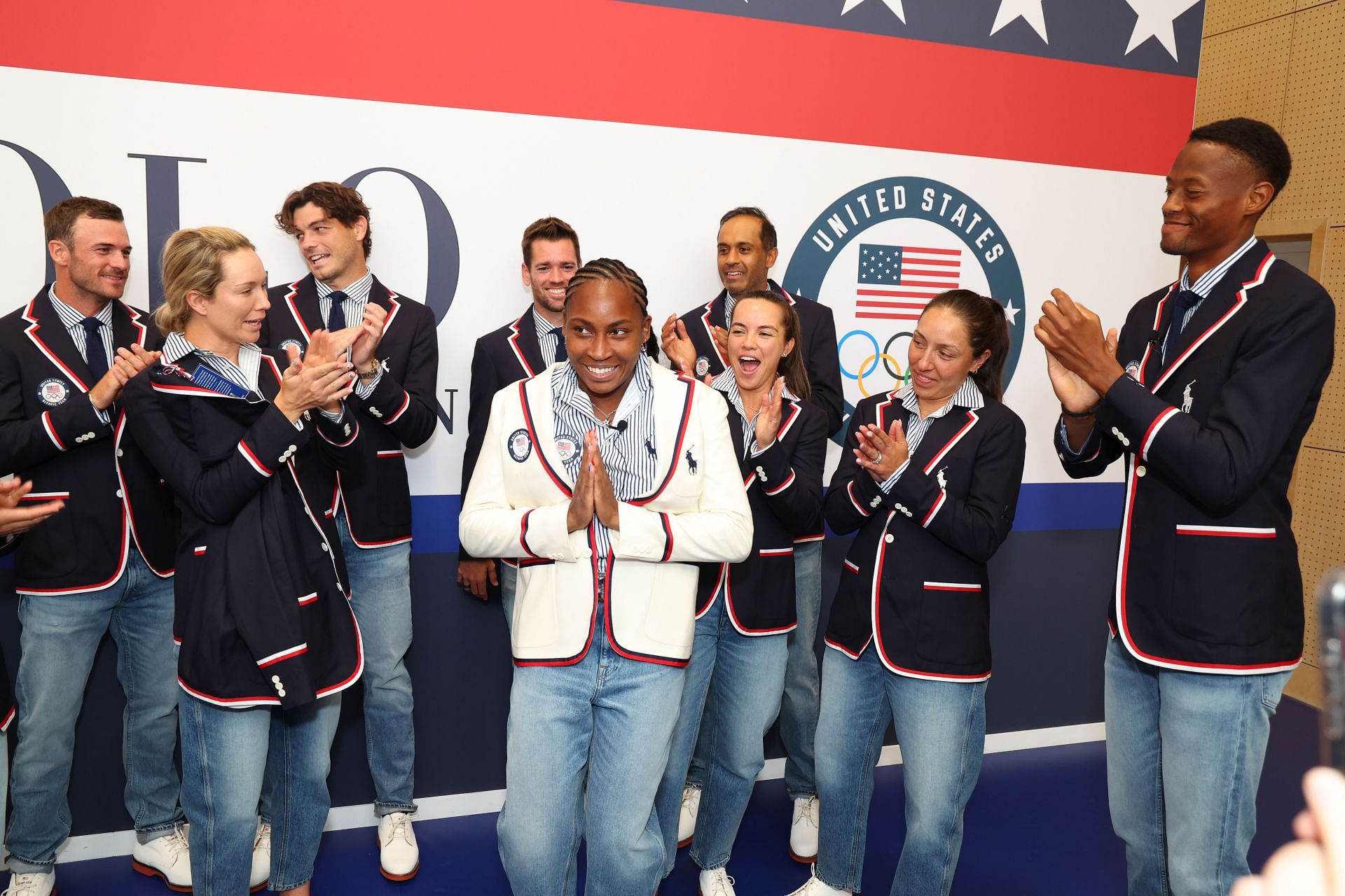 Team USA&#039;s tennis players celebrate Coco Gauff&#039;s achievement (Image Source: Getty)