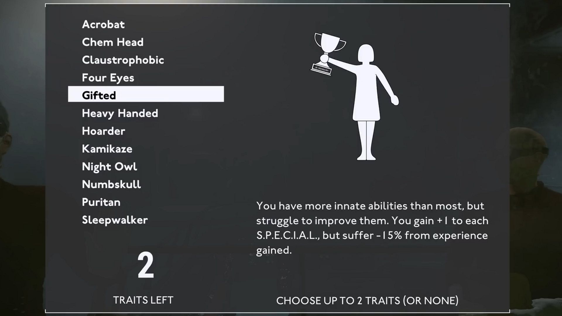 The Gifted Trait in Fallout London (Image via Team FOLON)