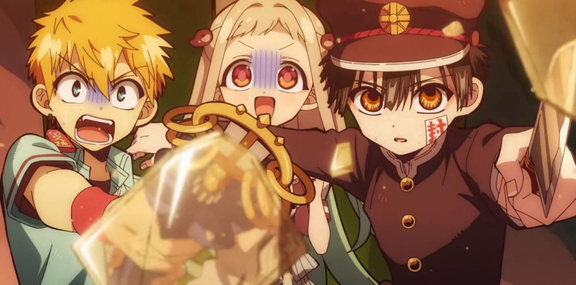 Hanako-kun and his friends, as seen in the trailer (Image via Lerche)