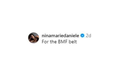 [Image Courtesy: @ninamariedaniele Instagram comment on @ufc post]