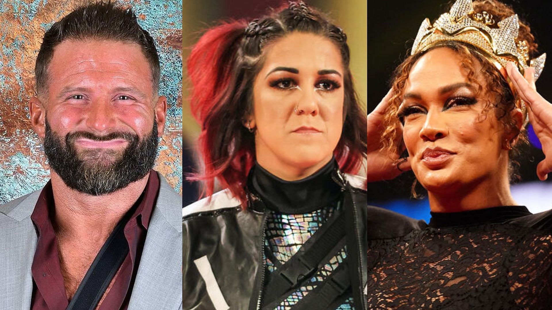 From left to right: Matt Cardona, Bayley and Nia Jax [Photo credits: Matt