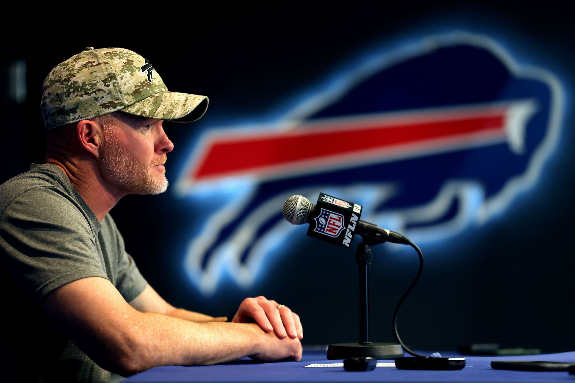 Sean McDermott during Buffalo Bills Mandatory Minicamp