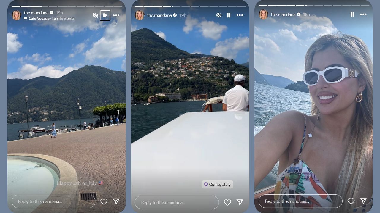 Mandana Bolurchi showed her followers the places they visited. (Credits: @the.mandana/Instagram)