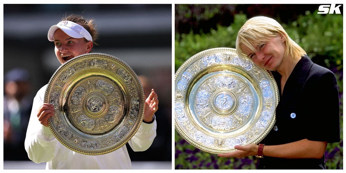 Both Krejcikova and Novotna won the Wimbledon title