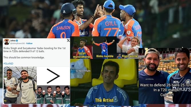 "11 batters, 11 bowlers, 1 team: The Gambhir Era" - Top 10 funny memes after India's thumping 3-0 T20I series win vs Sri Lanka