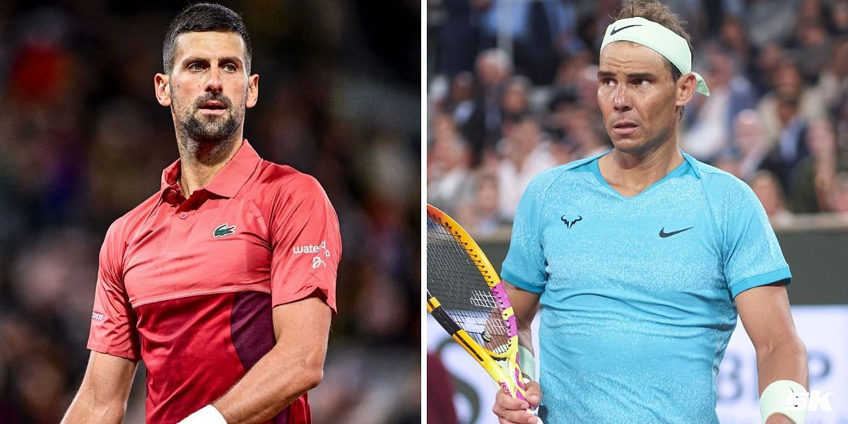 Novak Djokovic (L) and Rafael Nadal (R) (Source: Getty)