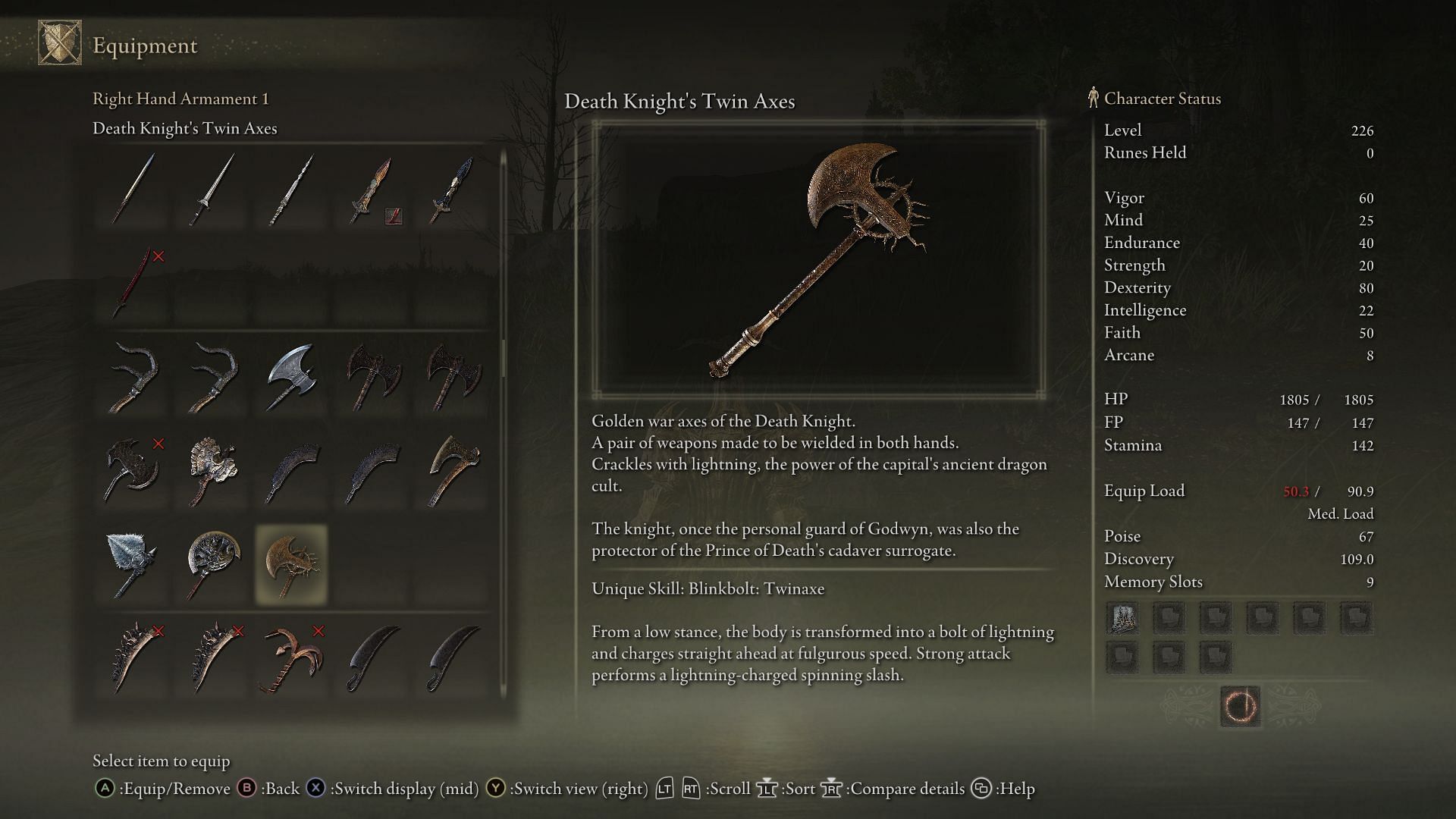 Death Knight&#039;s Twin Axes (Image via FromSoftware)