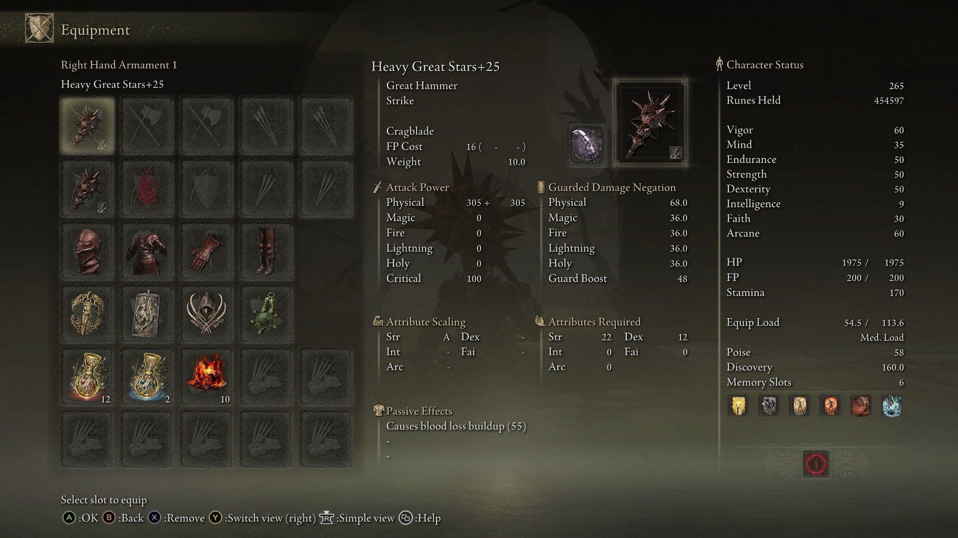 The recommended build to easily cheese the Scadutree Avatar in Elden Ring Shadow of the Erdtree (Image via FromSoftware)