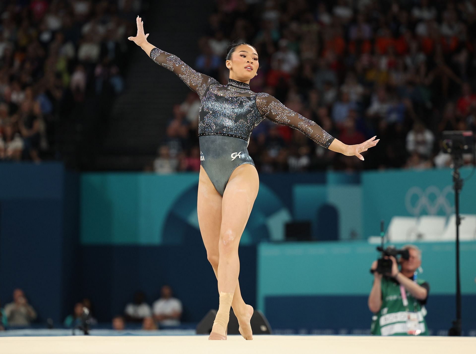 Suni Lee at the Paris Olympics 2024: Day 2 (Image via Getty)