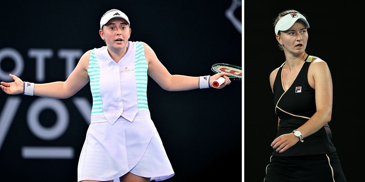 Jelena Ostapenko (L), Barbora Krejcikova (Source: GETTY)