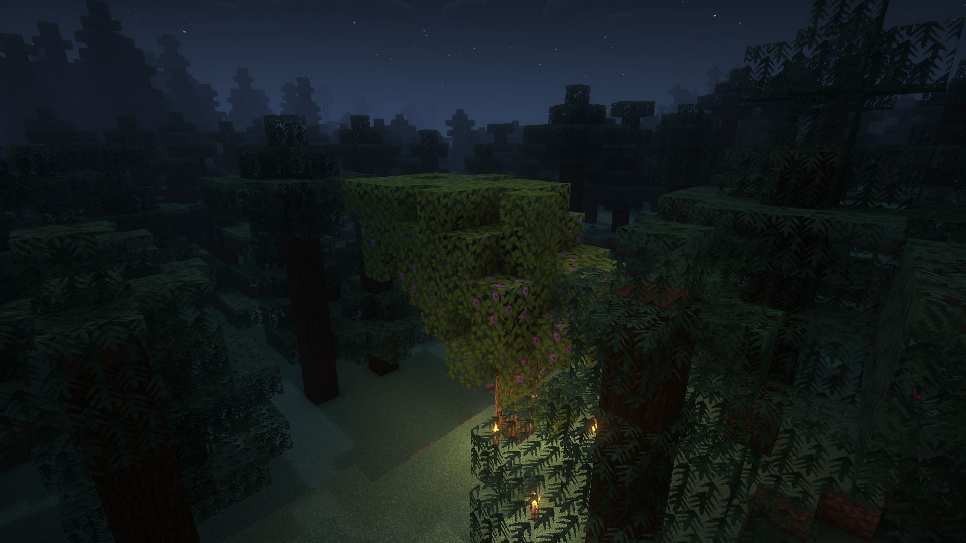 Players can either explore caves or dig down from an azalea tree on the surface. (Image via Mojang Studios)