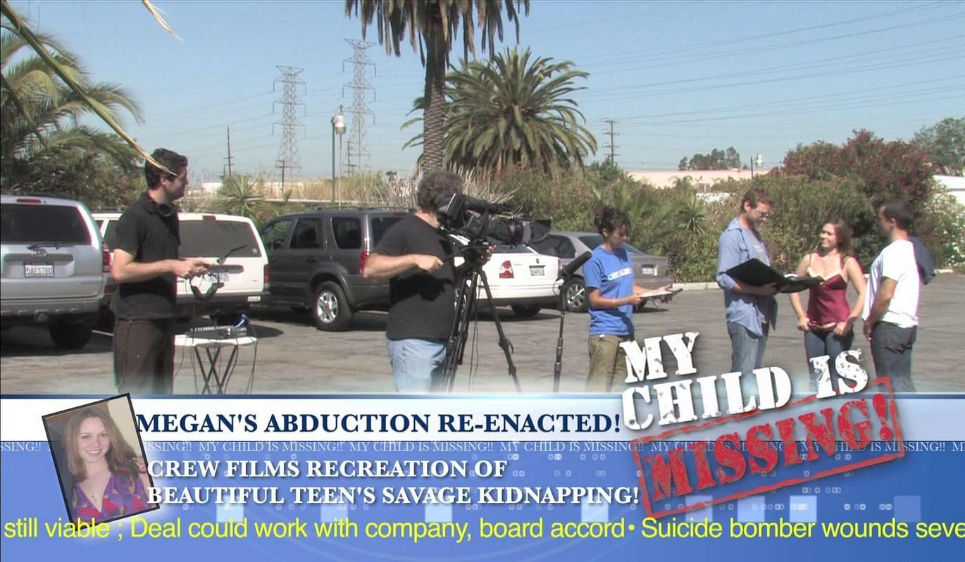 Megan&#039;s abduction causes a media firestorm. (Image via Anchor Bay Films)